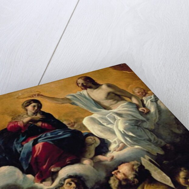 The Coronation of the Virgin with SS. William of Aquitaine and Augustine by Giovanni Lanfranco