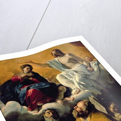 The Coronation of the Virgin with SS. William of Aquitaine and Augustine by Giovanni Lanfranco