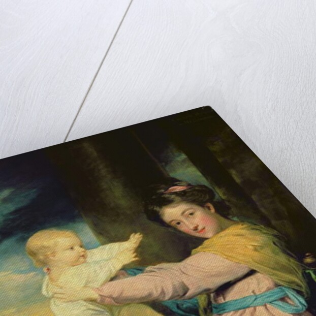 Portrait of Caroline, Duchess of Marlborough with her daughter Lady Caroline Spencer 1764-67 by Joshua Reynolds