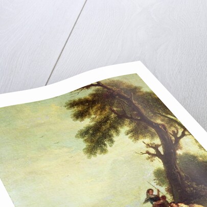 Landscape with Peasants Watching a Herd of Cattle by Francesco Zuccarelli