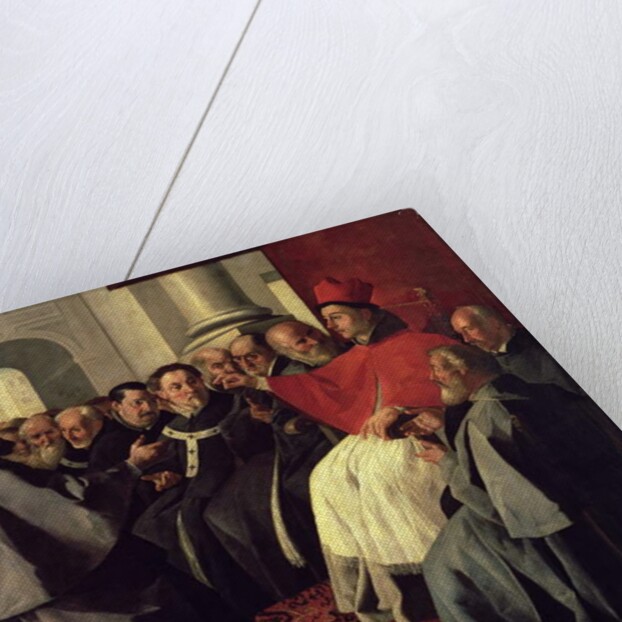 St. Bonaventure at the Council of Lyons in 1274, 1627 by Francisco de Zurbaran