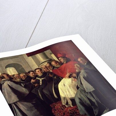 St. Bonaventure at the Council of Lyons in 1274, 1627 by Francisco de Zurbaran