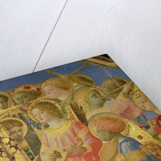 The Coronation of the Virgin, detail showing musical angels, c.1430-32 by Fra Angelico