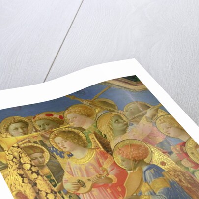The Coronation of the Virgin, detail showing musical angels, c.1430-32 by Fra Angelico
