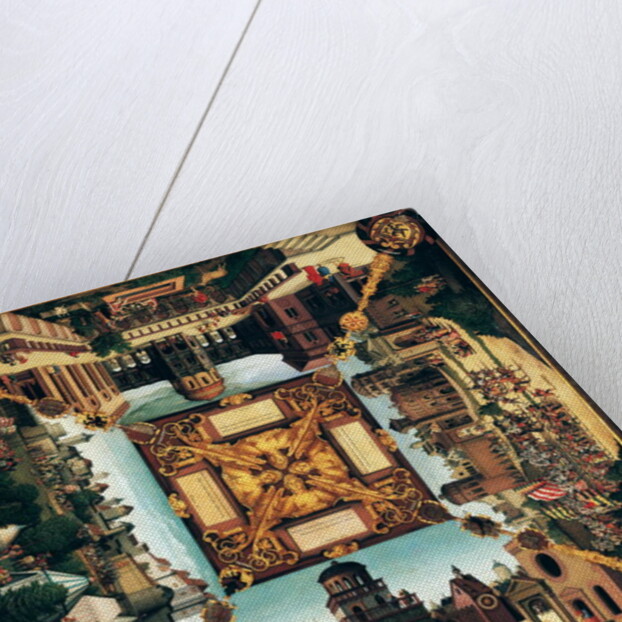 The Story of David, painted tabletop, 1534 by Hans Sebald Beham