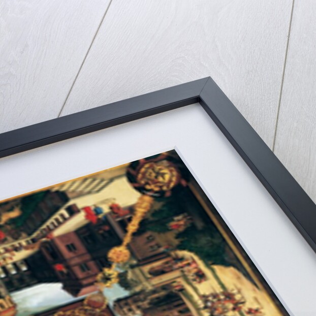 The Story of David, painted tabletop, 1534 by Hans Sebald Beham