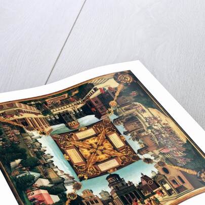 The Story of David, painted tabletop, 1534 by Hans Sebald Beham