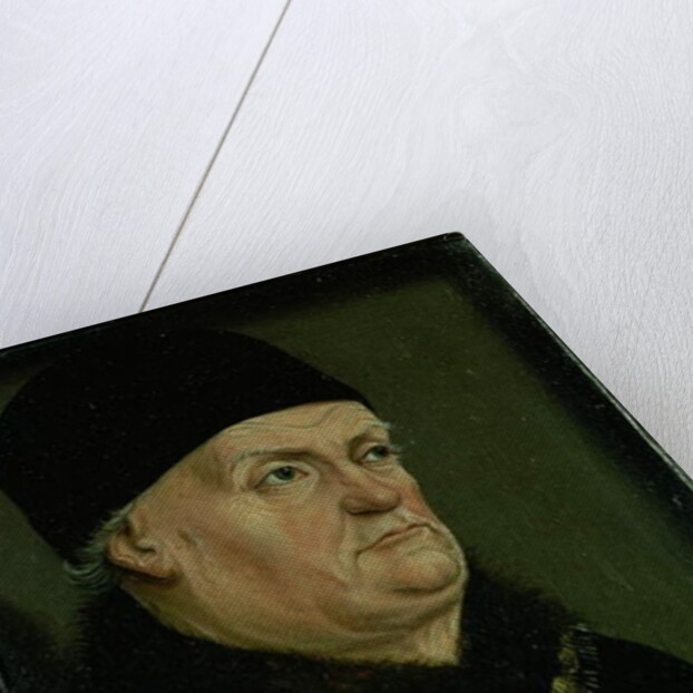 The Matheron Diptych: portrait of Rene I the 'Good' Duke of Anjou, Count of Provence and Piedmont, left-hand panel by Nicolas Froment