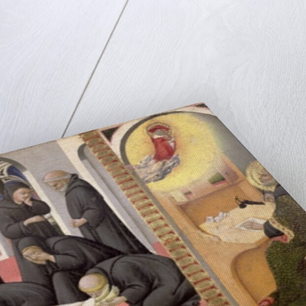 St. Jerome appearing to St. Cyril of Jerusalem, 1444 by Sano di also Ansano di Pietro di Mencio Pietro