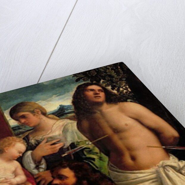 Sacra Conversatione with SS. Catherine, Sebastian and Holy Family by Sebastiano del (c.1485-1547) Piombo