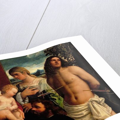 Sacra Conversatione with SS. Catherine, Sebastian and Holy Family by Sebastiano del (c.1485-1547) Piombo