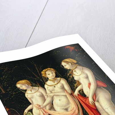 The Destruction of Troy and the Judgement of Paris, detail depicting Artemis, Hera and Aphrodite, 1540 by Matthias Gerung or Gerou