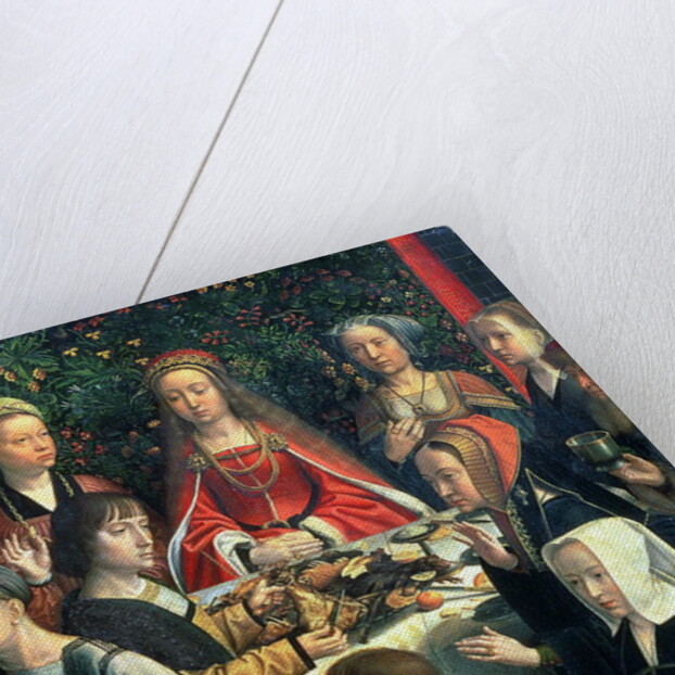 The Marriage at Cana, detail of the bride and surrounding guests by Gerard David