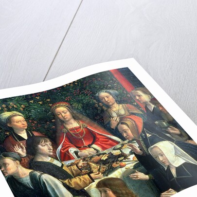 The Marriage at Cana, detail of the bride and surrounding guests by Gerard David