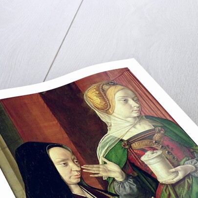 Madeleine of Bourgogne presented by St. Mary Magdalene by Master of Moulins