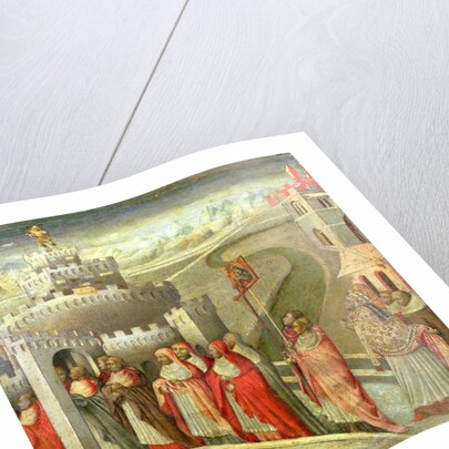 Procession of St. Gregory to the Castel St. Angelo by Giovanni di Paolo di Grazia