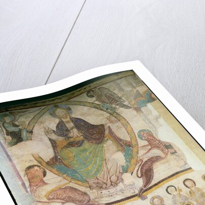 Christ in Majesty with Four Evangelical Symbols and the Last Supper, c.1200 by French School