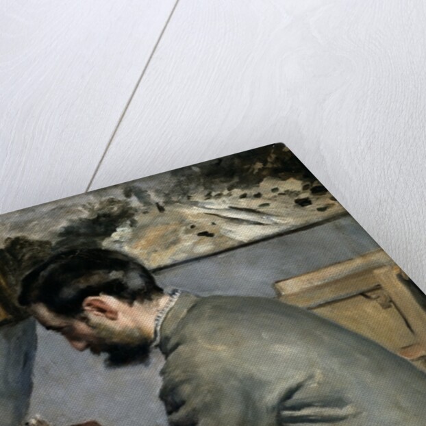 Frederick Bazille at his Easel, 1867 by Pierre Auguste Renoir