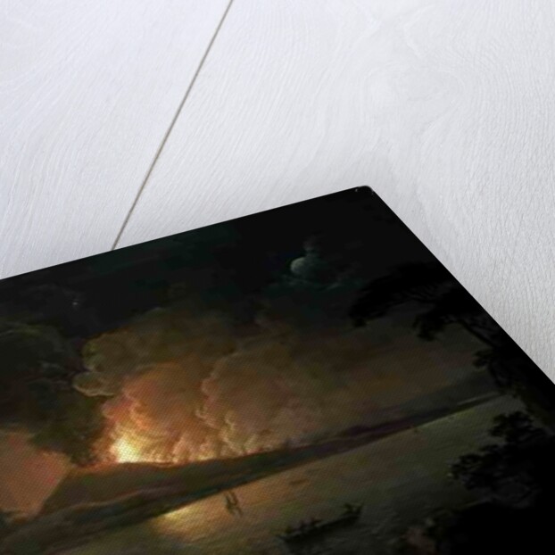 A View of Mount Vesuvius Erupting by Abraham Pether