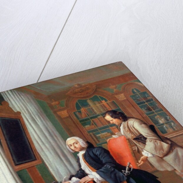 Two Gentlemen in a Library by Peter Jacob Horemans