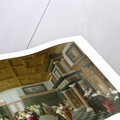 Elegant Figures dancing in an Interior by Dirck van Delen