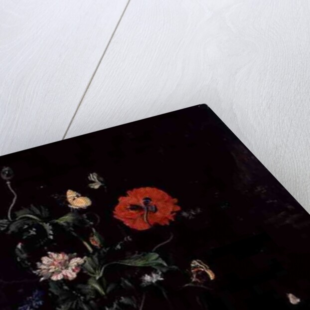 Forest Floor Still Life with Flowers and Butterflies by Rachel Ruysch