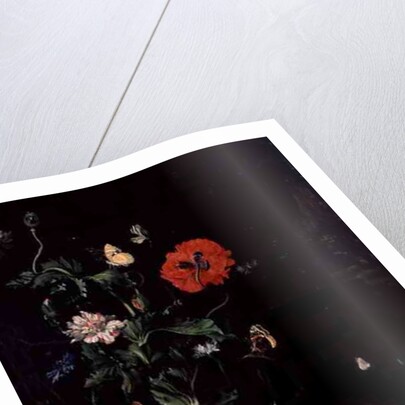 Forest Floor Still Life with Flowers and Butterflies by Rachel Ruysch