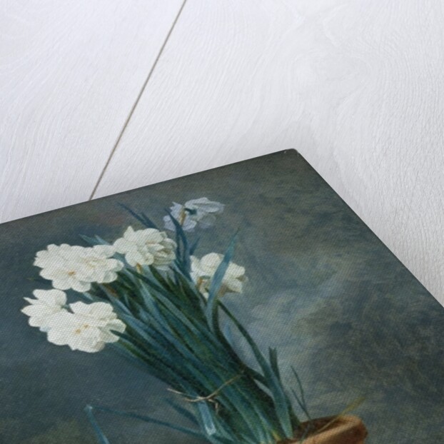 Still Life of Narcissi in a Terracotta Pot by Guillaume-Thomas-Raphael Taraval