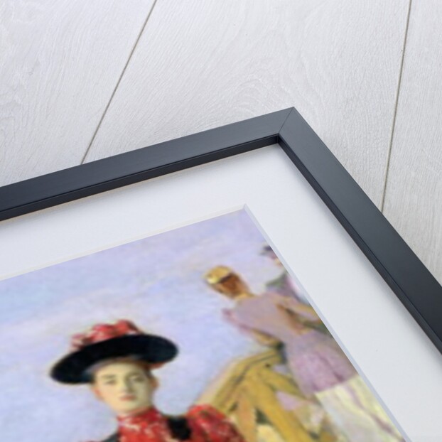 Woman Walking Down Steps on to a Beach by Albert Lynch