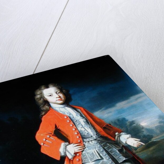 Portrait of a Boy Wearing a Red Jacket with his Spaniel by Charles D'Agar