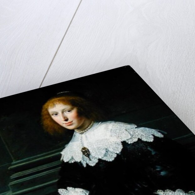 Portrait of a Lady Holding a Timepiece by Paulus Moreelse