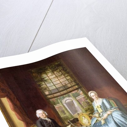 A family Portrait of a Gentleman and his Wife by Hendrik Pothoven