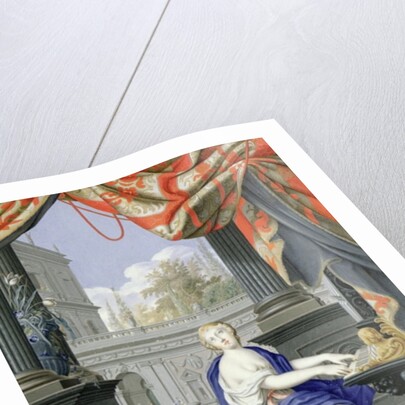 St Cecilia seated playing an Organ by Johann Ziegler