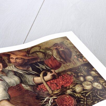 A Market Scene with Fruit and Vegetable Sellers by Frederick van Valkenborch