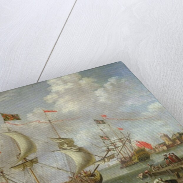 The Royal Yacht off shore by Nicolas de Castro