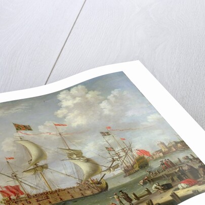 The Royal Yacht off shore by Nicolas de Castro