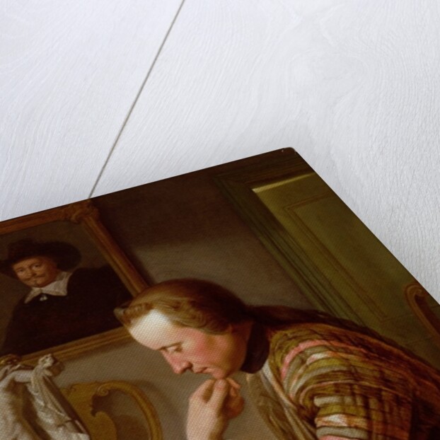 Gentleman Reading at a Table by Candlelight by Jan Maurits Quinckhardt