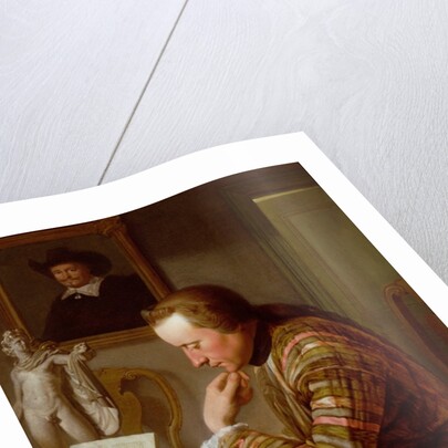 Gentleman Reading at a Table by Candlelight by Jan Maurits Quinckhardt