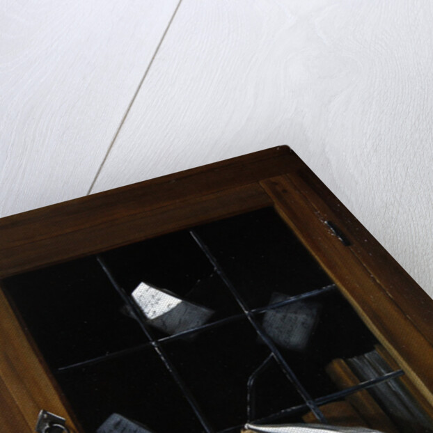 Trompe l'oeil of a cabinet door by Cornelis Norbertus Gijsbrechts