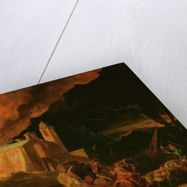 Soldiers Sacking a Burning Monastery by Abraham Danielsz. Hondius