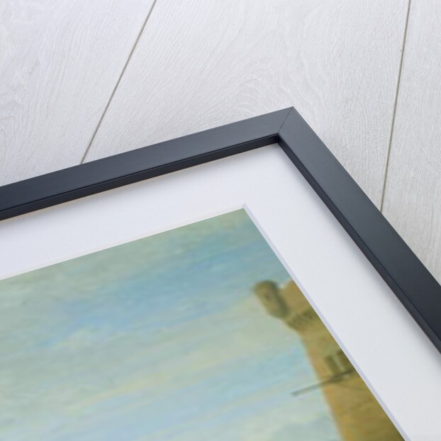 Mediterranean harbour scene by Adrien Manglard