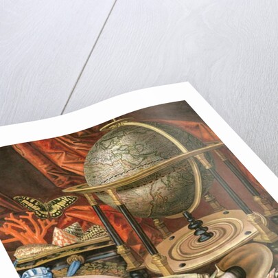 Still Life with a Globe, Books, Shells and Corals by Simon Renard de (workshop of) Saint-Andre