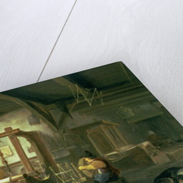 A Weaver's Workshop by Johannes Dircksz van Oudenrogge