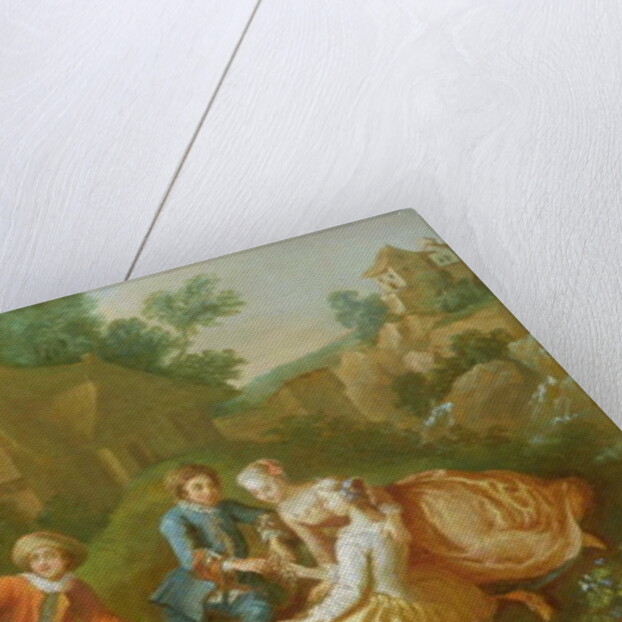 Figures Feasting by French School