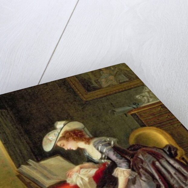 Woman Reading a Book by Jean-Frederic Schall