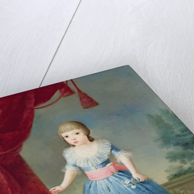 Girl in a Blue Dress by a Table of Sweetmeats by Antonio Carnicero