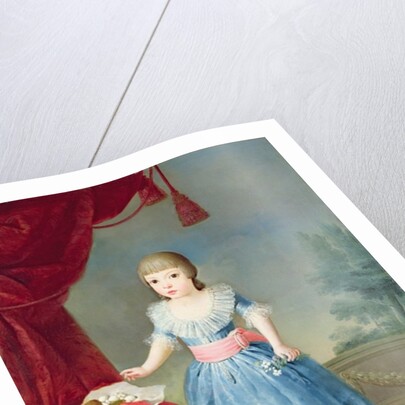 Girl in a Blue Dress by a Table of Sweetmeats by Antonio Carnicero