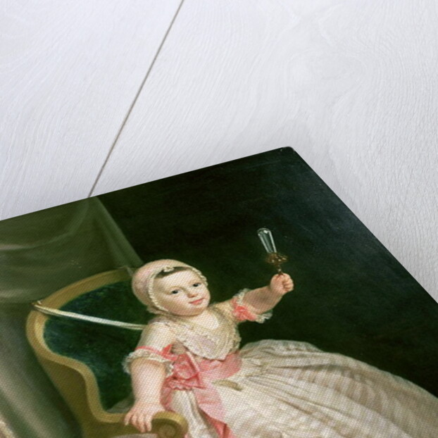Portrait of a Child holding a Rattle by Niels Rode or Roode