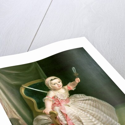 Portrait of a Child holding a Rattle by Niels Rode or Roode