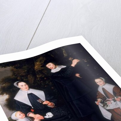 A Gentleman with his Wife and two Children by Hendrick ten Oever